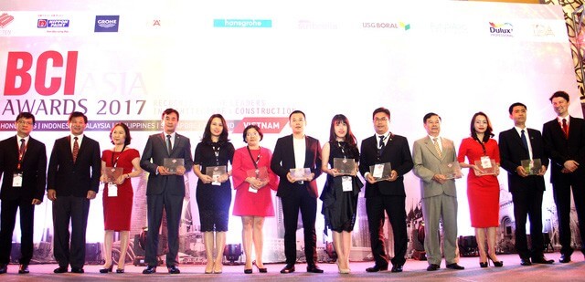 BCI ASIA tổ chức lễ trao giải BCI Asia Awards Top 10 năm 2017 cho các công ty Kiến trúc và Chủ đầu tư Việt Nam