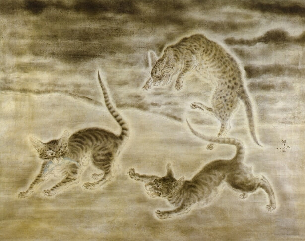 Léonard Tsuguharu Foujita luôn được nhắc đến mỗi khi nói về tranh mèo