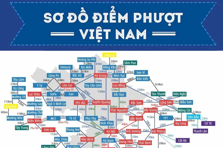 Bản đồ tuyến điểm du lịch Việt Nam
