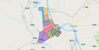 Map of Tan Chau town - An Giang