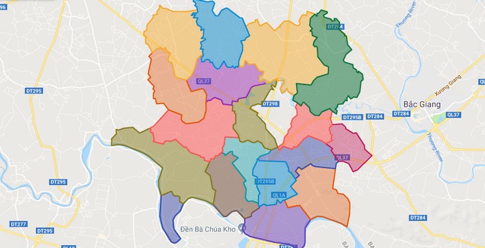 Map of Viet Yen district - Bac Giang