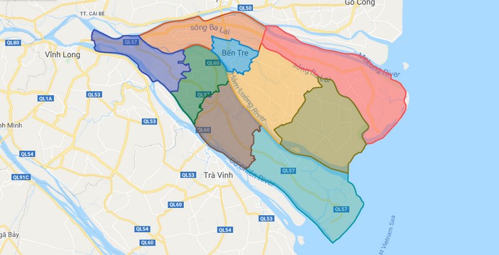 Bản đồ tỉnh Bến Tre chi tiết mới nhất 2023 - Địa Ốc Thông Thái