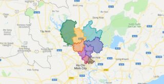 Map of Binh Duong province