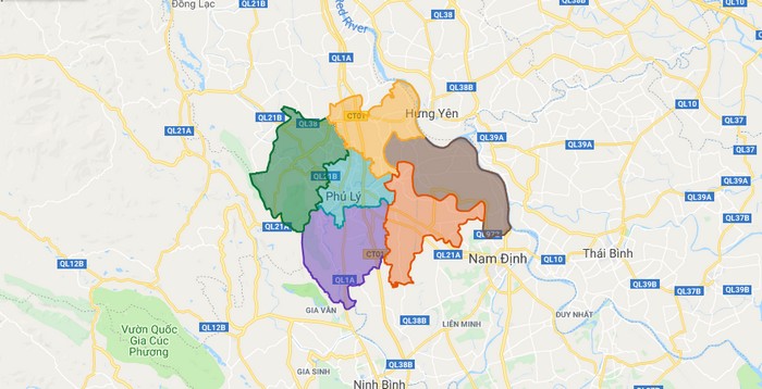 Map of Ha Nam province