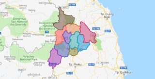 Map of Kon Tum province