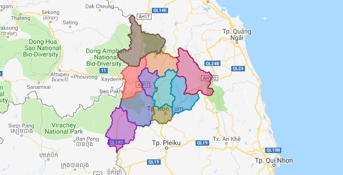 Bản đồ tỉnh Kon Tum chi tiết mới nhất 2023 - Địa Ốc Thông Thái