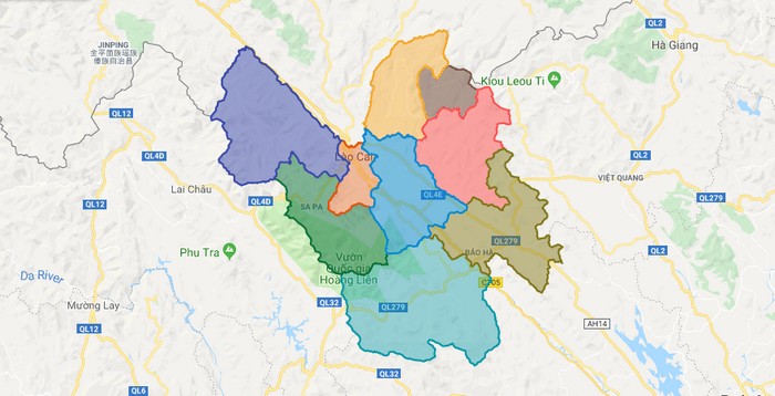 Map of Lao Cai province