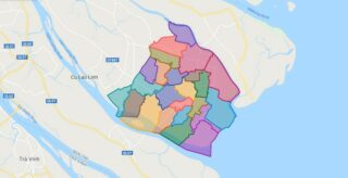 Map of Ba Tri district - Ben Tre