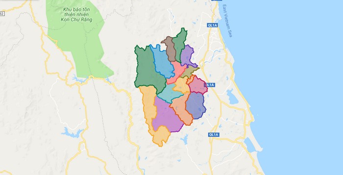 Map of Hoai An district - Binh Dinh