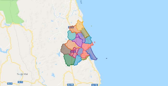 Map of Phu My district - Binh Dinh