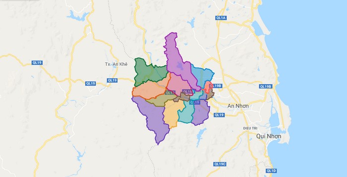 Map of Tay Son district - Binh Dinh