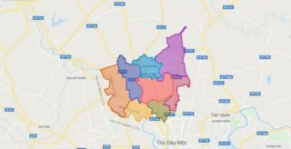 Map of Ben Cat town - Binh Duong