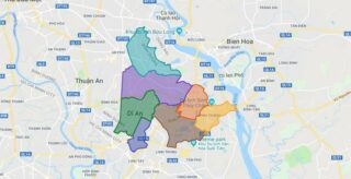 Map of Di An town - Binh Duong
