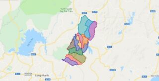 Map of Duc Linh district - Binh Thuan