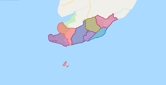 Map of Ngoc Hien district - Ca Mau
