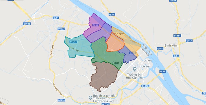 Map of Binh Thuy district – Can Tho city