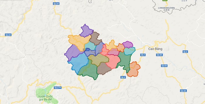 Map of Nguyen Binh district - Cao Bang