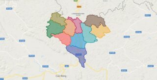 Map of Tra Linh district - Cao Bang