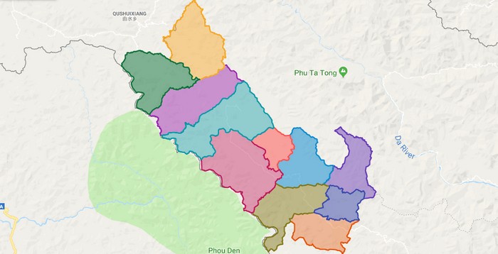 Map of Muong Nhe district - Dien Bien