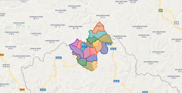 Map of Dong Van district - Ha Giang