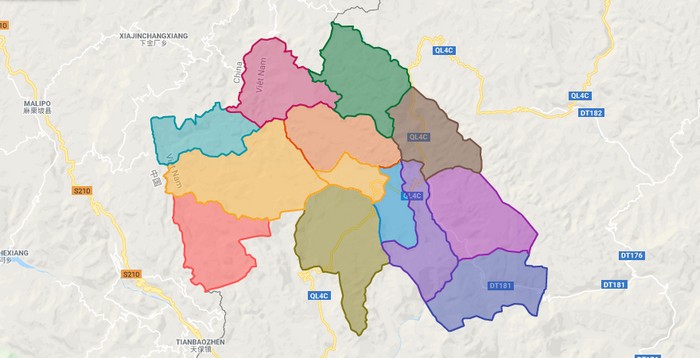 Map of Quan Ba district - Ha Giang