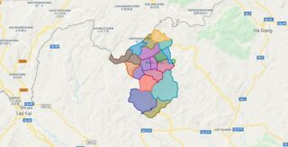 Map of Xin Man district - Ha Giang