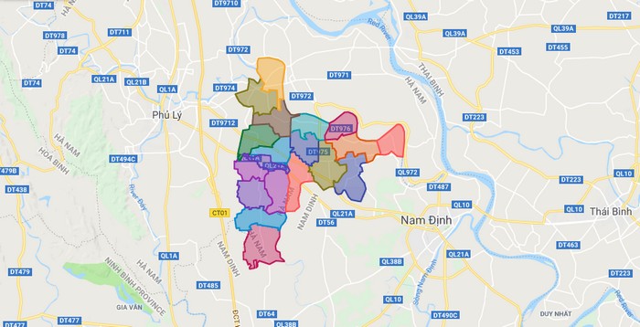 Map of Binh Luc district - Ha Nam