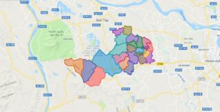 Map of Thach That district - Ha Noi