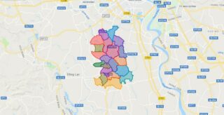 Map of Thanh Oai district - Ha Noi