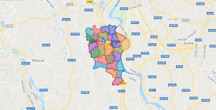 Bản đồ huyện Thường Tín - TP Hà Nội - Địa Ốc Thông Thái