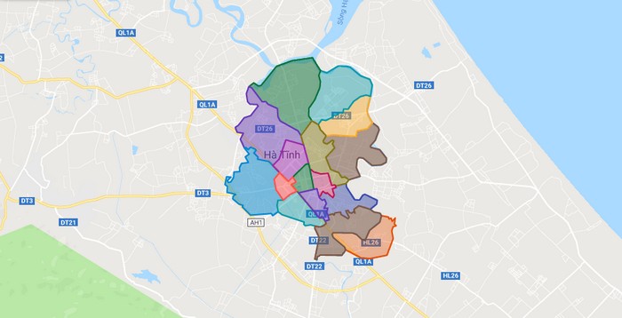 Map of Ha Tinh city - Ha Tinh