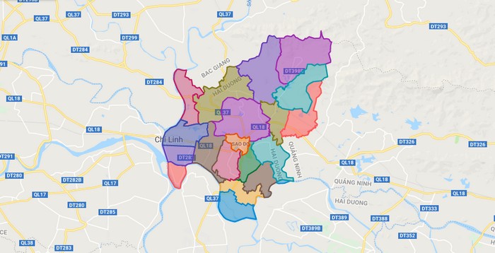 Map of Chi Linh city - Hai Duong