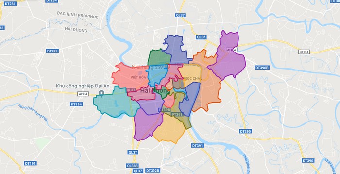 Map of Hai Duong city - Hai Duong