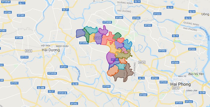 Map of Kim Thanh district - Hai Duong