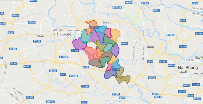 Map of Thanh Ha district - Hai Duong