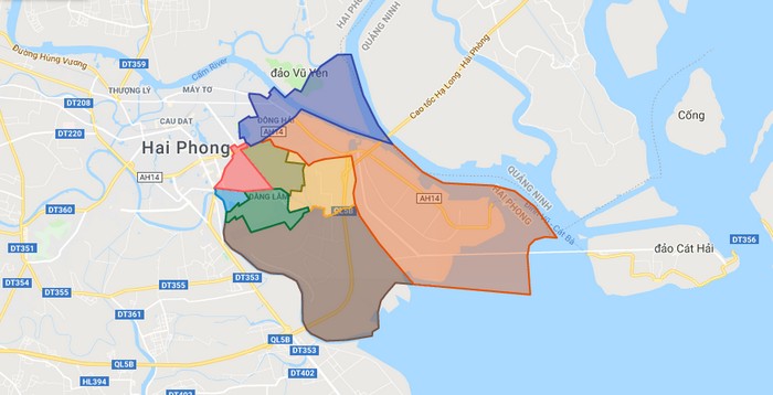 Map of Hai An district - Hai Phong city