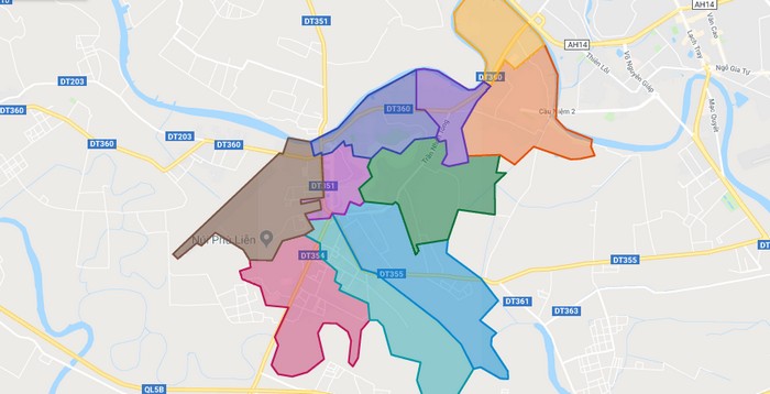 Map of Kien An district - Hai Phong city