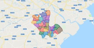 Map of Vinh Bao district - Hai Phong city