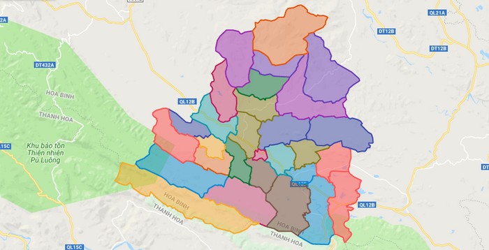 Map of Lac Son district - Hoa Binh