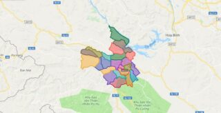 Map of Mai Chau district - Hoa Binh