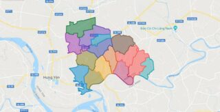 Map of Tien Lu district - Hung Yen