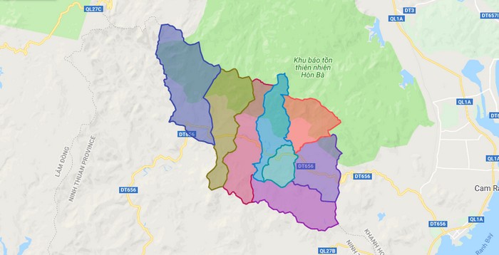 Map of Khanh Son district - Khanh Hoa