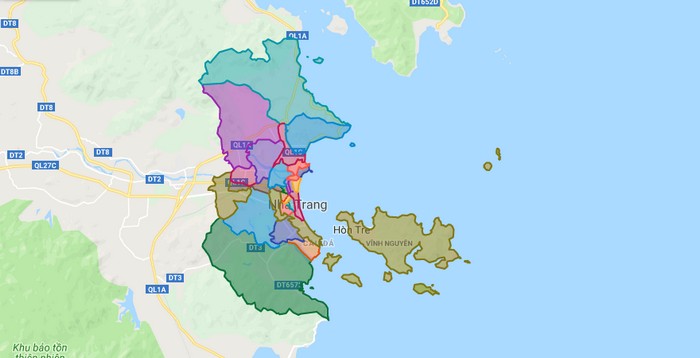Map of Nha Trang city - Khanh Hoa