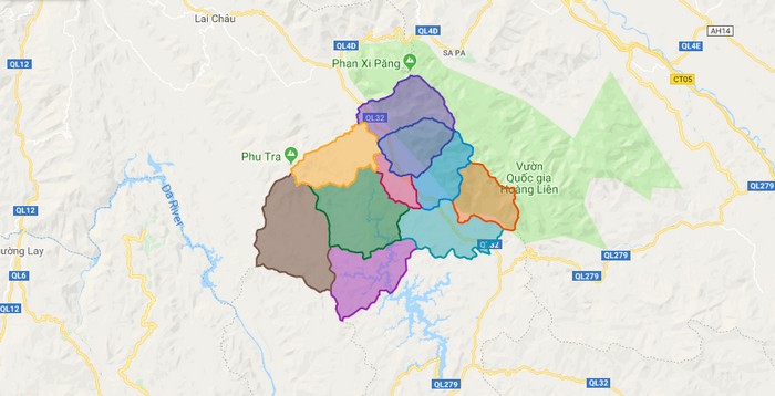 Map of Tan Uyen district - Lai Chau