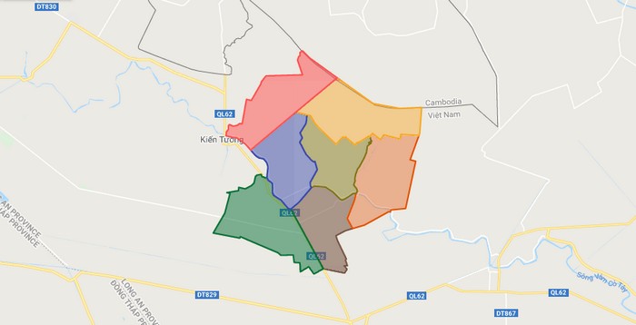 Map of Moc Hoa district - Long An