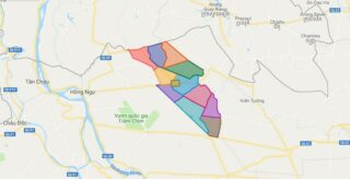 Map of Tan Hung district - Long An