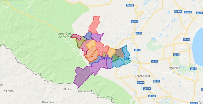 Map of Anh Son district - Nghe An