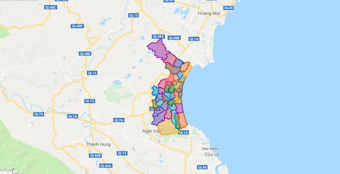 Map of Dien Chau district - Nghe An