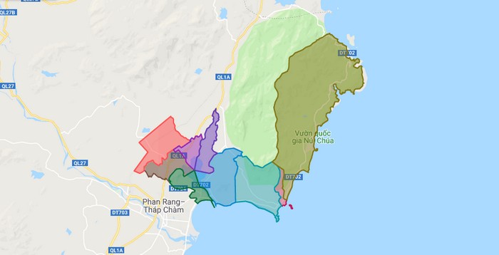 Map of Ninh Hai district - Ninh Thuan