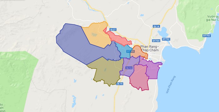 Map of Ninh Phuoc district - Ninh Thuan